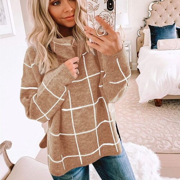 Chunky plaid sweater   - Picture 1 of 3